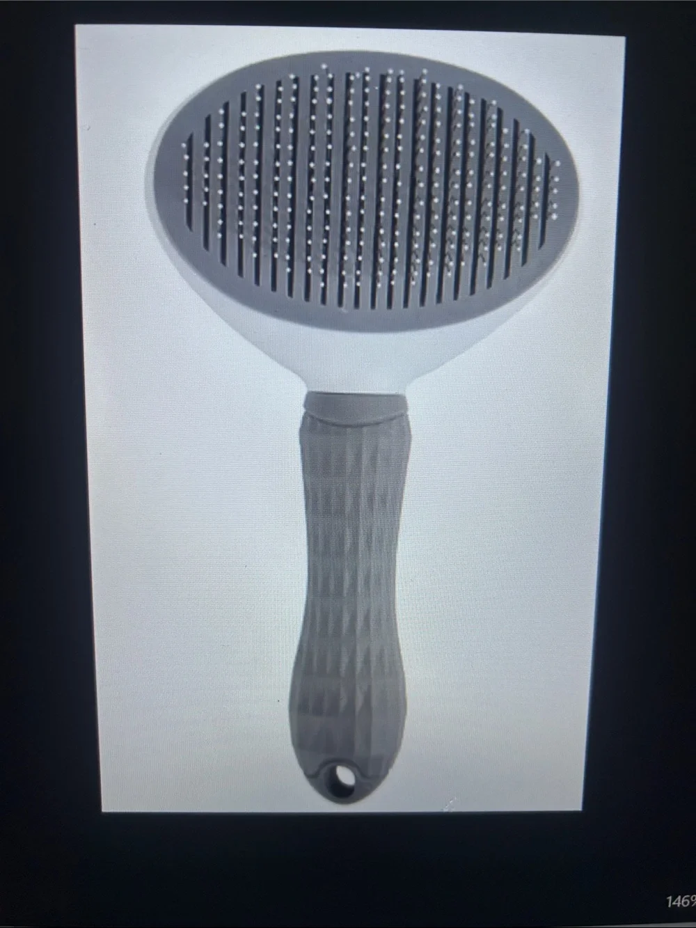Gray Pet Grooming Brush for Dogs and Cats